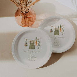 Neutrale Babydusche für männliche Einwohner Pappteller