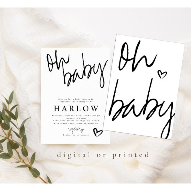 Neutrale Babydusche für moderne Babys einladen Ankündigung (Von Creator hochgeladen)