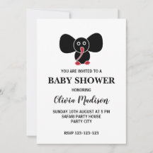 Neutrale Babydusche für niedliches Elefantengeschl