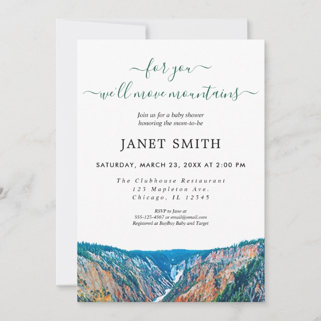 Neutrale Babydusche für Rustikale Einladung (Vorderseite)