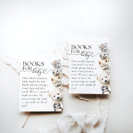 Neutrale Babydusche für Wintertiere Begleitkarte