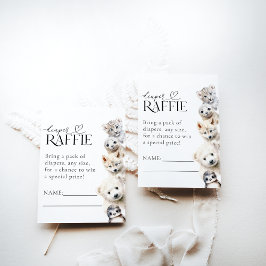 Neutrale Babydusche für Wintertiere Begleitkarte