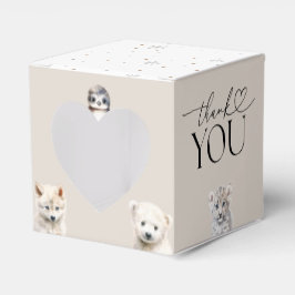 Neutrale Babydusche für Wintertiere Geschenkschachtel
