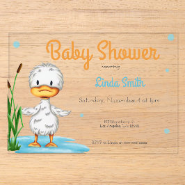 Neutrale Babydusche niedlich Acryleinladungen