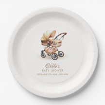 Neutrale Babydusche von Boho Floral Stroller