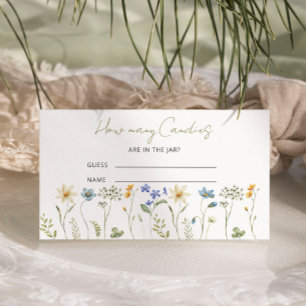 Neutrale Babydusche Wildblume Wie viele Kanonen Begleitkarte