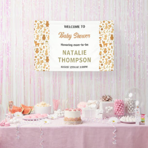 Neutrale Babyparty für Jungen Süße Safari-Tiere Banner