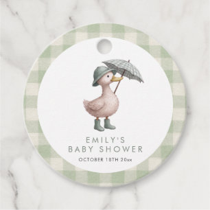 Neutrale Babyparty für kleines Entlein Geschenkanhänger