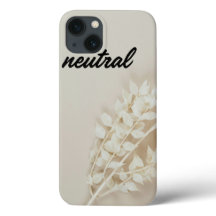 Neutrale beige Blumen-Ästhetik iPhone 13 Hülle