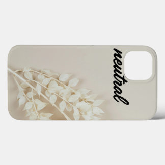 Neutrale beige Blumen-Ästhetik iPhone 13 Hülle