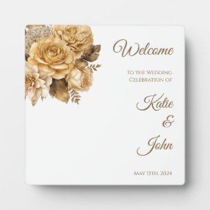 Neutrale Blume Bouquet-Wedding- Fotoplatte
