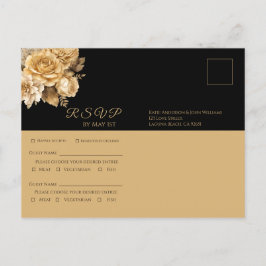 Neutrale Blume Bouquet-Wedding RSVP- Einladungspostkarte