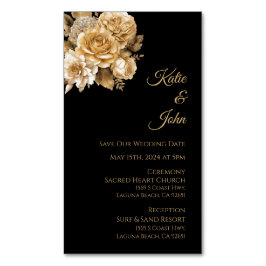 Neutrale Blume Bouquet-Wedding speichern das Datum Magnetische Visitenkarte