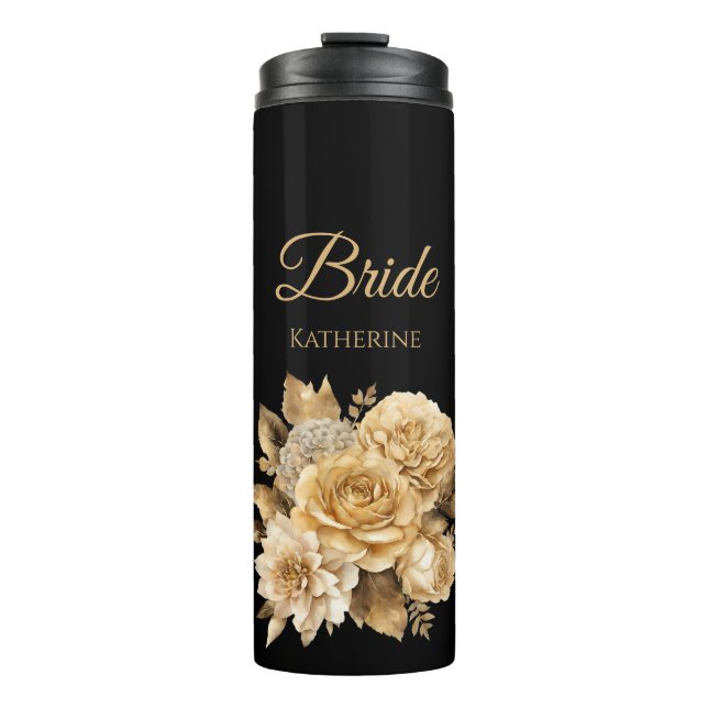 Neutrale Blume Thermosbecher (Vorderseite)