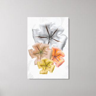 Neutrale Blumenmuster | Blumenmuster Leinwanddruck