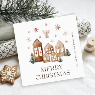 Neutrale Bohemian-Weihnachtskomposition Corporate Feiertagskarte