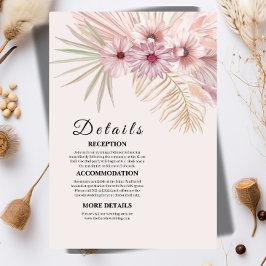 Neutrale Boho-Botanik-Hochzeitseinschlusskarte Begleitkarte