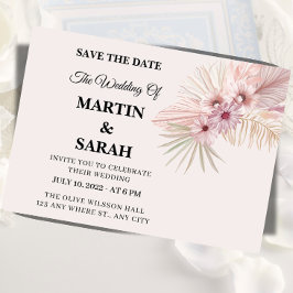 Neutrale Boho-Botanische-Hochzeit-Save-the-Date-Ka Save The Date