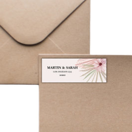 Neutrale Boho-Botanische Hochzeits-Rücksende-Adres