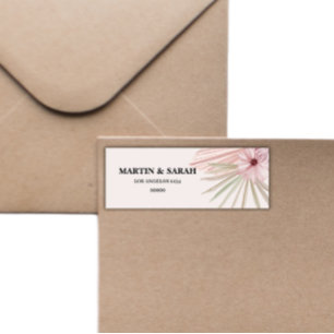 Neutrale Boho-Botanische Hochzeits-Rücksende-Adres