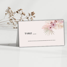 Neutrale Boho-Botanische Hochzeitsplatzkarte Platzkarte