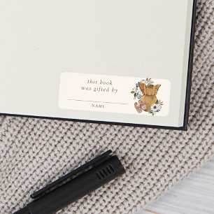 Neutrale Boho-Kinderzimmer-Baby-Shower-Buch-Gesche
