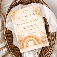 Neutrale Boho-Regenbogen-Baby-Party