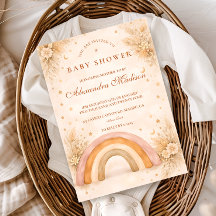 Neutrale Boho-Regenbogen-Baby-Party