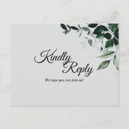 Neutrale botanische Hochzeitreaktion Postkarte