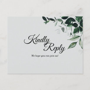 Neutrale botanische Hochzeitreaktion Postkarte