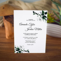 Neutrale botanische Hochzeitserklärung