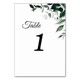 Neutrale botanische Hochzeitsszenarien - Tischnumm Tischnummer