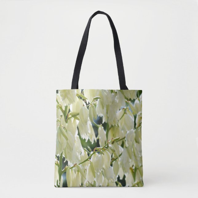 Neutrale botanische weiße Lilien Florals von Ava Tasche (Vorderseite)