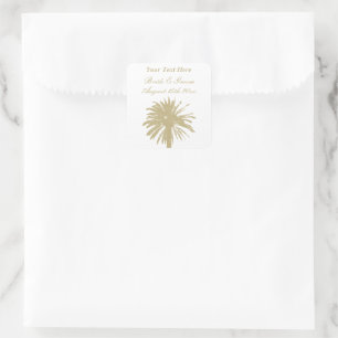 Neutrale Bräunlich Farbpalette elegante Strandhoch Quadratischer Aufkleber
