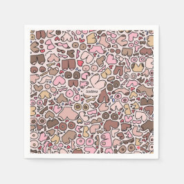 neutrale Brustpatrone Serviette