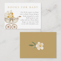 Neutrale Bücher für Baby-Karte Elfenbein & Goldene