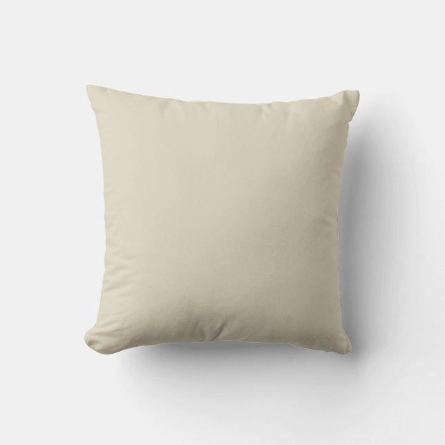 Neutrale Creme aus weißer Vollfarbe 011W Kissen (Vorderseite)