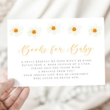 Neutrale Daisy Baby Shower Books für Babykarte