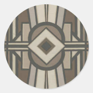Neutrale Deko-Platte II Runder Aufkleber