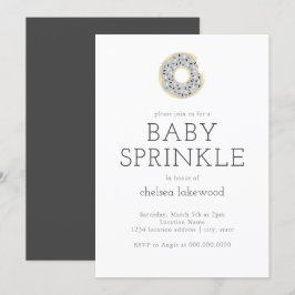 Neutrale Doughnut Baby Sprinkle Einladung