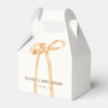 Neutrale, einfache Bow-Babydusche