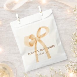Neutrale, einfache Bow-Babydusche Geschenktütchen