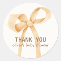 Neutrale, einfache Bow-Babydusche