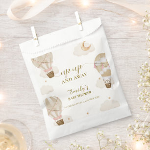 Neutrale Elegante Boho Heißluftballon-Baby-Party Geschenktütchen