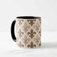Neutrale Erde Royal Fleur-de-lis Stil