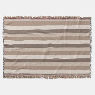 Neutrale Erdtöne Streifen Muster Design Decke