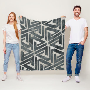 Neutrale Fliesen-Sammlung - geometrisch Fleecedecke