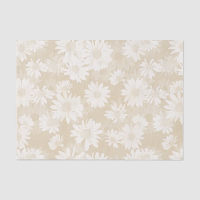 Neutrale Gänseblümchen Seidenpapier (Vorderseite)