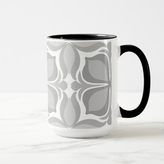 Neutrale geolmetrische Fliesen Tasse (Rechts)