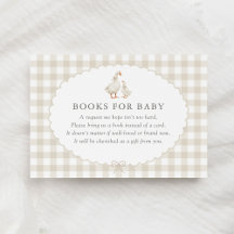 Neutrale Gingham-Sil-Goose-Bücher für Baby